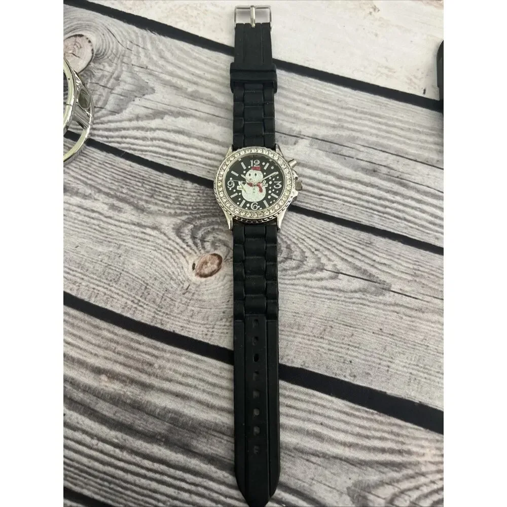 Christmas Snowman Silver Tone Women’s Quartz Watch